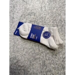 Famous Brand Mens Sport‎ Socks White Cotton Blend 3 Pack Size 10 13 NWT